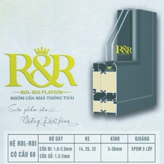 QueenViet-Hệ cửa 68 rãnh C có cầu cách nhiệt | JBhome