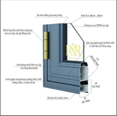 Hệ cửa 60 Châu Âu rãnh C