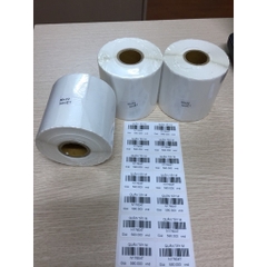 Cuộn in mã vạch, tem nhiệt khổ 2 tem 72x22 mm - 2000 tem, giấy in khổ 35x22 mm, 2 tem/hàng