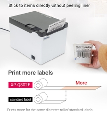 Máy in hóa đơn & tem nhãn Xprinter XP-Q302F – Máy in nhiệt 2 trong 1 hỗ trợ nhãn không đế, tốc độ cao