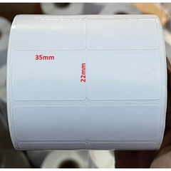 Giấy In Mã Vạch 2 Tem 35x22 (Cuộn)- 2500 tem - Decal Nhiệt 2 Tem 72x22 mm, cuộn 30m