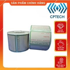 Decal nhiệt in tem nhãn, mã vạch khổ 70x50 mm, cuộn 30m