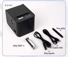 Máy in hóa đơn Xprinter XP-80T USB + LAN – Máy in bill nhiệt K80 tốc độ cao cho cửa hàng và doanh nghiệp