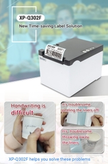 Máy in hóa đơn & tem nhãn Xprinter XP-Q302F – Máy in nhiệt 2 trong 1 hỗ trợ nhãn không đế, tốc độ cao