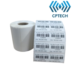 Cuộn in mã vạch, tem nhiệt khổ 2 tem 72x22 mm - 2000 tem, giấy in khổ 35x22 mm, 2 tem/hàng