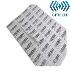 GIẤY IN MỰC _ Giấy in mã vạch khổ 25x15 mm, 4 temhàng, cuộn 50m.
