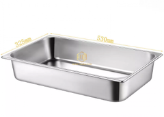 Khay 1/1 Inox 304 (53 x 32.5cm)- Khay G/N - Khay Buffet - Khay Kem - Hưng Thuận Phát