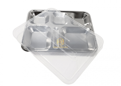 Khay Cơm 6 Ngăn Đặc Biệt Inox 304 (28 x 35.5 x 3cm) - Hưng Thuận Phát