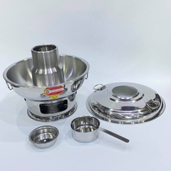 Nồi Lẩu Cù Lao - Lẩu Than - Lẩu Cồn Inox Cao Cấp - Hàng Việt Nam Sản Xuất
