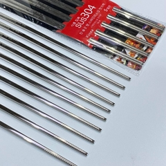 Đũa Inox 304 Hàn Quốc Set 5 Đôi - Hàng Cao Cấp