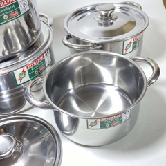 Nồi Inox TITHAFAC Cao Cấp Nấu Được Bếp Từ Nhiều Size - Hàng Việt Nam Sản Xuất
