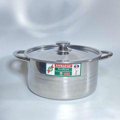 Nồi Inox TITHAFAC Cao Cấp Nấu Được Bếp Từ Nhiều Size - Hàng Việt Nam Sản Xuất