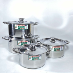 Nồi Inox TITHAFAC Cao Cấp Nấu Được Bếp Từ Nhiều Size - Hàng Việt Nam Sản Xuất