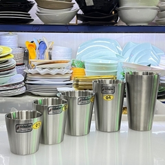 Ly Nước Inox 2 Lớp Cách Nhiệt Tithafac Nhiều Size Cao Cấp - Hàng Việt Nam Sản Xuất