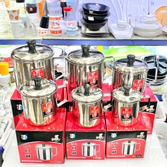 Ca Inox Có Nắp Hộp Đỏ Nhiều Size