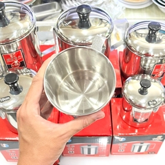 Ca Inox Có Nắp Hộp Đỏ Nhiều Size