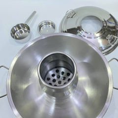 Nồi Lẩu Cù Lao - Lẩu Than - Lẩu Cồn Inox Cao Cấp - Hàng Việt Nam Sản Xuất