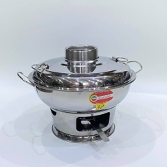 Nồi Lẩu Cù Lao - Lẩu Than - Lẩu Cồn Inox Cao Cấp - Hàng Việt Nam Sản Xuất