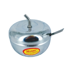 Hủ Đựng Gia Vị Inox Hình Táo Kèm Muỗng - Dragon Vạn Lợi