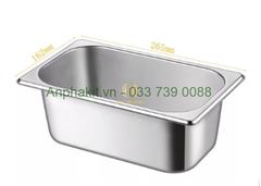 Khay 1/4 Inox 304 (26.5 x 16.2cm)- Khay G/N - Khay Buffet - Khay Kem - Hưng Thuận Phát