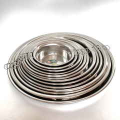 Khay Tròn Inox Nhiều Size - Khay Bơ Inox Nhiều Size - Hàng Việt Nam Sản Xuất