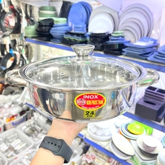 Nồi Lẩu Inox 2 Ngăn Loại Dày Dùng Được Bếp Từ Hồng Phước Thành - Hàng Việt Nam Sản Xuất