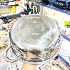 Nồi Lẩu Inox 2 Ngăn Loại Dày Dùng Được Bếp Từ Hồng Phước Thành - Hàng Việt Nam Sản Xuất