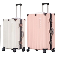 [Size 24] Vali khung nhôm HÙNG PHÁT 6008 Nhựa PC Khóa Sập Có Khay Để Cốc Móc Treo Tiện Lợi