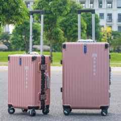 [Vali Hùng Phát] Vali Khung Nhôm 6007 Nhựa PC Cao Cấp - Khóa Sập - Khay Cốc & Móc Treo Tiện Lợi valik  hung