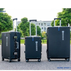 [Vali Hùng Phát] Vali Khung Nhôm 6007 Nhựa PC Cao Cấp - Khóa Sập - Khay Cốc & Móc Treo Tiện Lợi valik  hung