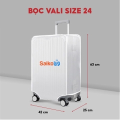 Vỏ Bọc Vali Trong Suốt, Túi Trùm Sakolug Bảo Vệ Vali Chống Bụi Bẩn, Trầy Xước Thời Trang Bảo Vệ Hành Lý Phụ Kiện