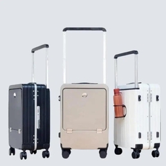 Vali Doanh Nhân TRAVELKING KN 8082 - Ngăn Laptop Chống Sốc, Cổng Sạc USB, Khóa TSA An Toàn, Bánh Xe 360° Linh Hoạt