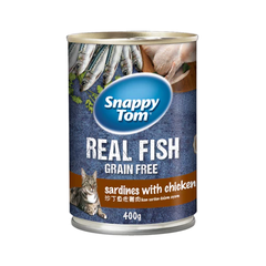 Pate Mèo SNAPPY TOM Real Fish & Real Meat [Lon 400g]