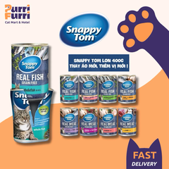Pate Mèo SNAPPY TOM Real Fish & Real Meat [Lon 400g]