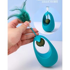 Đồ Chơi Lật Đật Cho Mèo Kèm Lông Vũ Có Catnip