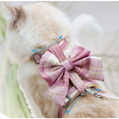 Dây Dắt Chó Mèo Nơ Caro