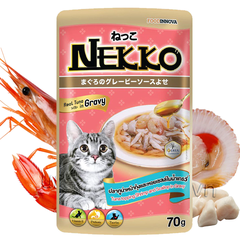 Pate Cho Mèo NEKKO Jelly/Gravy/Kitten Mousse, Creamy,... [Gói 70g]