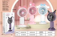 Quạt cầm tay mini capybara, kuromi, quạt sạc công nghệ cao turbo màn led, Quạt quạt tích điện để bàn nhỏ gọn