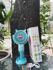 Quạt cầm tay mini capybara, kuromi, quạt sạc công nghệ cao turbo màn led, Quạt quạt tích điện để bàn nhỏ gọn