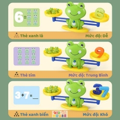 (Loại xịn) Bộ đồ chơi cân bằng toán học, ếch thăng bằng, đồ chơi giáo dục Montessori cho trẻ, cân thăng bằng trọng lượng