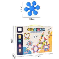 Bộ xếp hình hình hoa mai 3D 200, 400 chi tiết, mô hình lắp ráp hoa mai 3D xoay chiều tặng kèm hướng dẫn lắp ráp