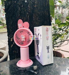 Quạt cầm tay mini capybara, kuromi, quạt sạc công nghệ cao turbo màn led, Quạt quạt tích điện để bàn nhỏ gọn