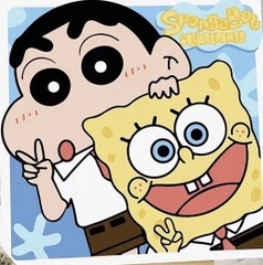 Tranh tô màu số hóa đã căng khung kèm màu, cọ size 20x20, tranh số hóa hoạt hình, bé ba, phong cảnh, loopy, cappy bara