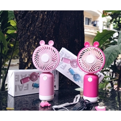 Quạt cầm tay mini capybara, kuromi, quạt sạc công nghệ cao turbo màn led, Quạt quạt tích điện để bàn nhỏ gọn
