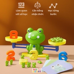 (Loại xịn) Bộ đồ chơi cân bằng toán học, ếch thăng bằng, đồ chơi giáo dục Montessori cho trẻ, cân thăng bằng trọng lượng