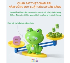 (Loại xịn) Bộ đồ chơi cân bằng toán học, ếch thăng bằng, đồ chơi giáo dục Montessori cho trẻ, cân thăng bằng trọng lượng