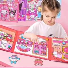 (Size to 18x18cm) Đồ chơi sách nam châm Kuromi, bé ba, capybara, hoạt hình, tranh dán nam châm từ tính thủ công cho bé