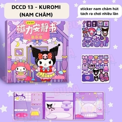 (Size to 18x18cm) Đồ chơi sách nam châm Kuromi, bé ba, capybara, hoạt hình, tranh dán nam châm từ tính thủ công cho bé