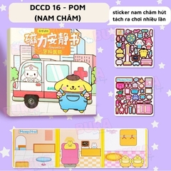 (Size to 18x18cm) Đồ chơi sách nam châm Kuromi, bé ba, capybara, hoạt hình, tranh dán nam châm từ tính thủ công cho bé