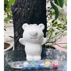 (Size to 16-23cm) Tượng thạch cao bé ba, labubu, kuromi, capybara, công chúa, siêu nhân, Set tô tượng kèm màu và bút vẽ